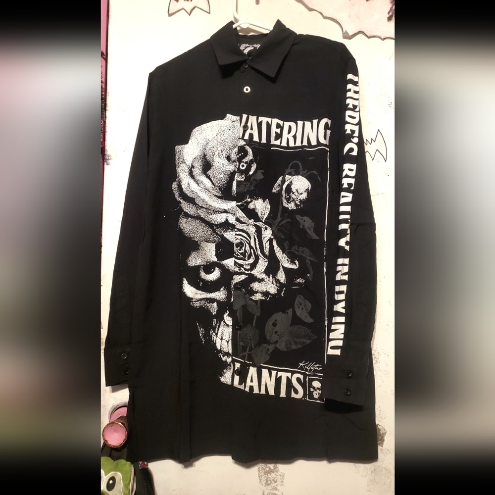 Killstar Dead Roses Long Gothic Top Hot Topic Dollskill Widow Sourpuss